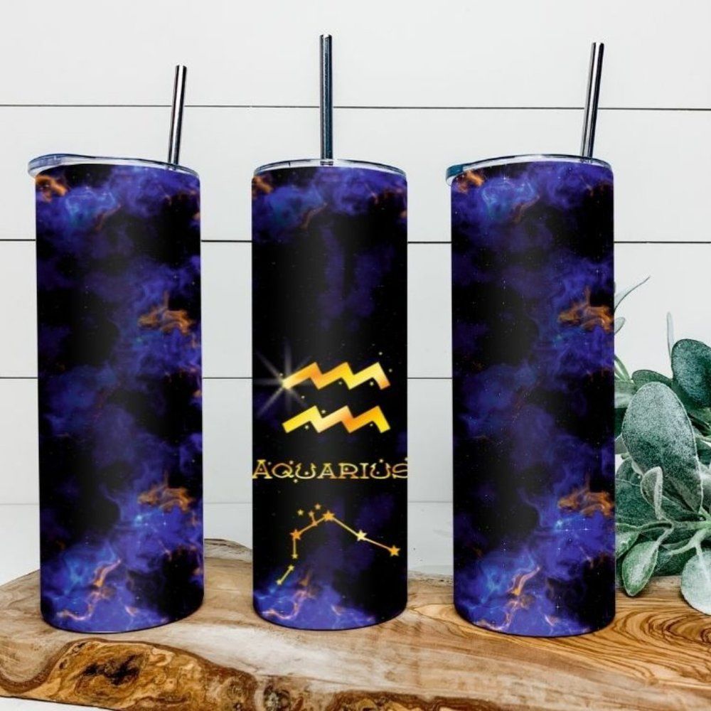 Custom 20oz Aquarius zodiac tumbler!